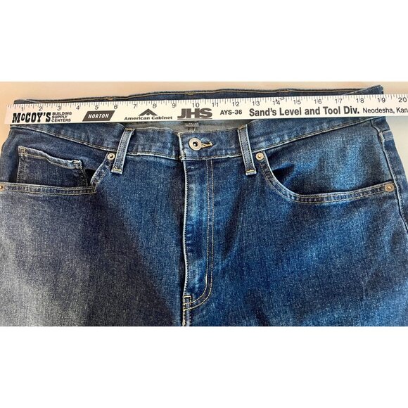 Eddie Bauer Mens 38x30 Blue Denim Jeans Specially Dyed Regular Fit Straight Leg - Picture 5 of 7